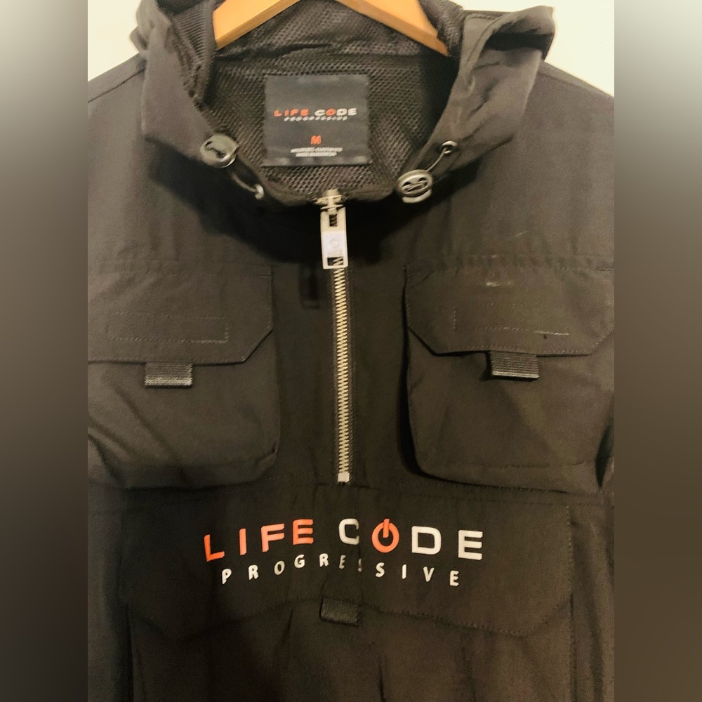 Life Code J03. Black Pullover Windbreaker Like Ne… - image 7